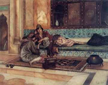 Árabe Painting - La manicura del pintor árabe Rudolf Ernst